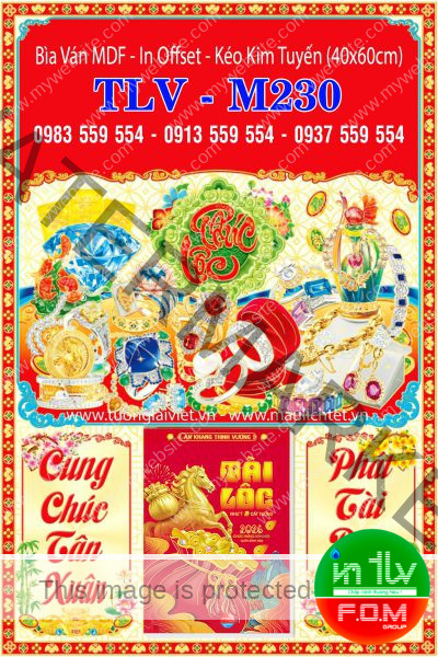 Bìa ép kim Phát Tài