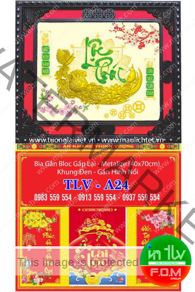 Bìa Lịch Gập Khung Nâu Lộc Phát