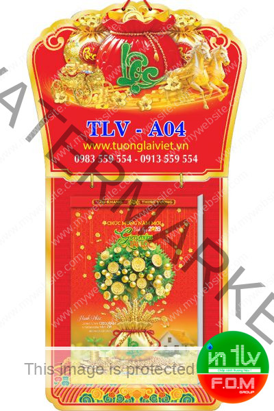 In Lịch bloc cực đại Chữ Cẩm Thạch