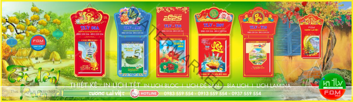 In Lịch Bloc Khổ Cực Đại 25x35