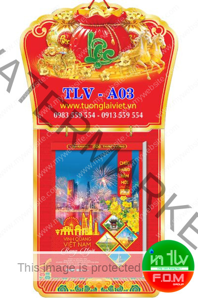 In Lịch bloc siêu cực đại Chữ Cẩm Thạch