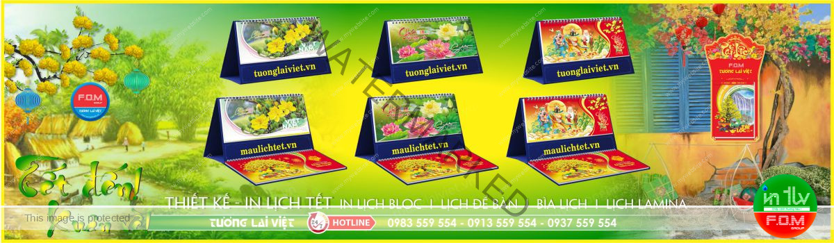 In Lịch Để Bàn 13 Tờ
