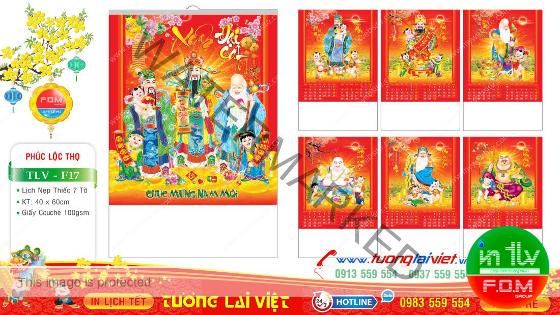 Lịch 7 tờ Phúc lộc thọ