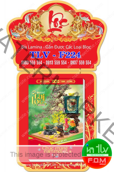 Lịch Bloc Bìa Laminate Chữ Lộc