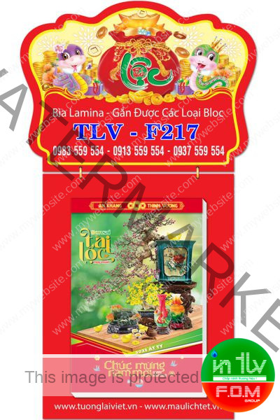 Lịch Bloc Bìa Laminate Lộc Túi Vàng