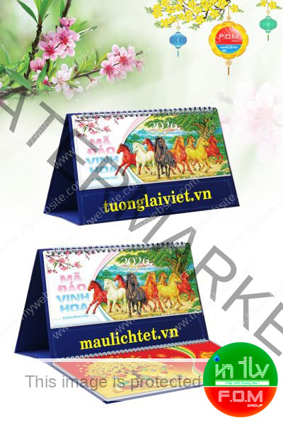 Lịch Để Bàn 13 Tờ 12 Con Giáp