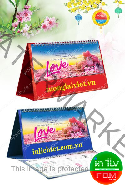 Lịch Dể Bàn 15 Tờ Những Ngày Yêu Thương