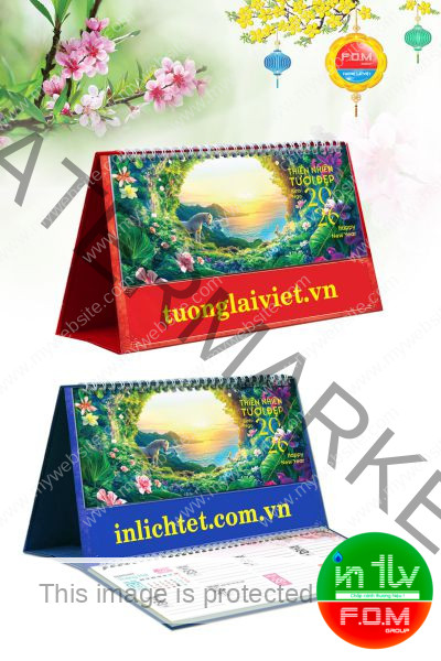 Lịch Để Bàn 15 Tờ Thiên Nhiên Tươi Đẹp