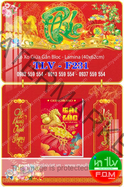 Lịch gập laminate Chữ Phúc