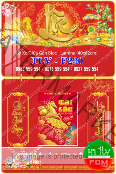 Lịch gập laminate Khai Xuân Khởi Lộc