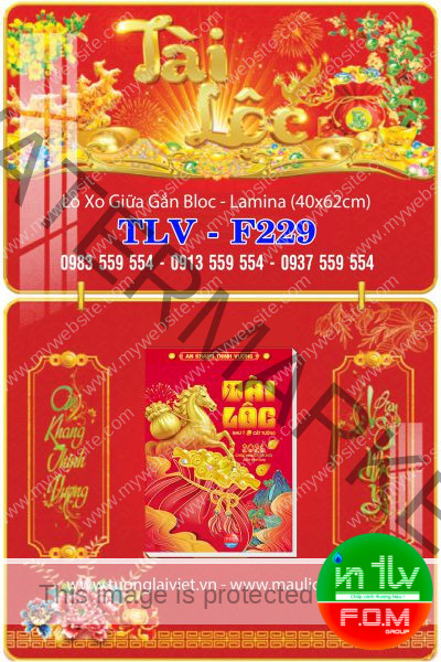 Lịch gập laminate Xuân Tài Lộc