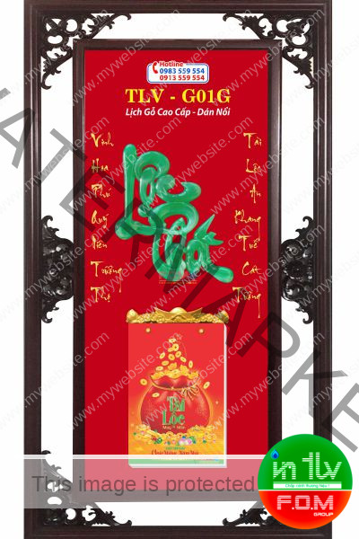 Lịch Gỗ Lộc Phát Xanh