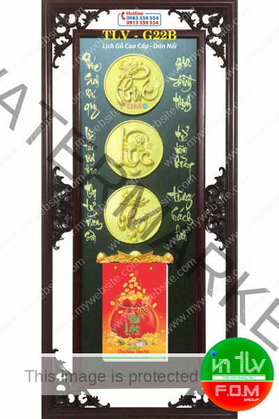 Lịch Gỗ Phúc Lộc Thọ Tròn