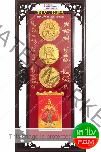 Lịch Gỗ Phúc Lộc Thọ Tròn