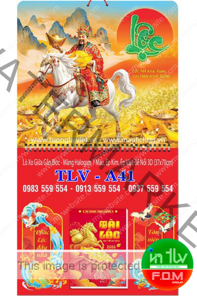 Lịch lò xo giữa bloc Lộc xuân