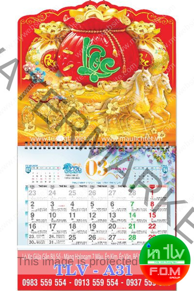 Lịch lò xo giữa bộ số Lộc túi vàng