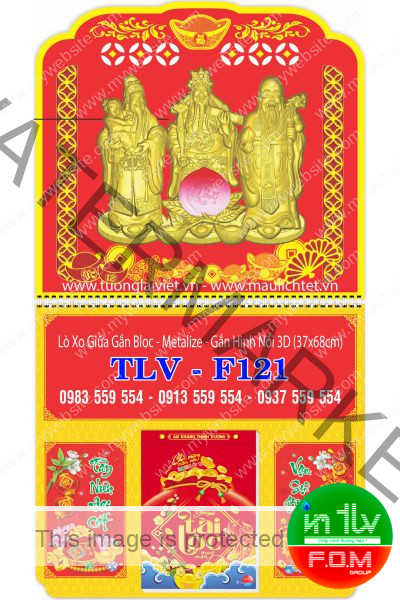 Lịch Lò Xo Giữa Dán Nổi Phúc Lộc Thọ