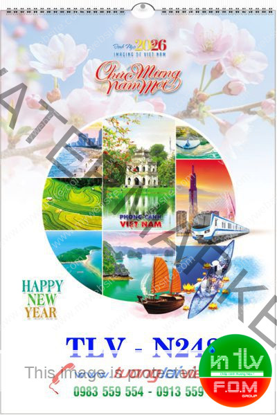 Lịch Treo Trường 7 Tờ Phong Cảnh Việt Nam