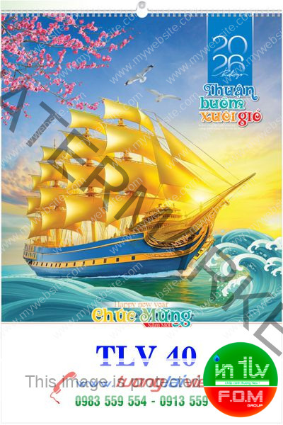 Lịch Treo Trường 7 Tờ Thuận Buồn Xuôi Gió
