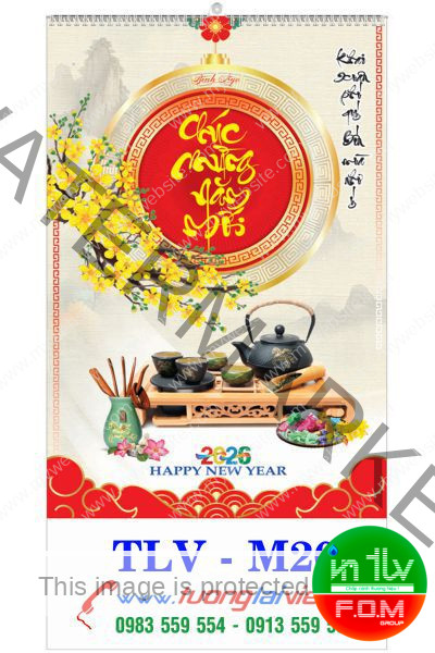 Lịch Treo Trường 7 Tờ Trà Đạo