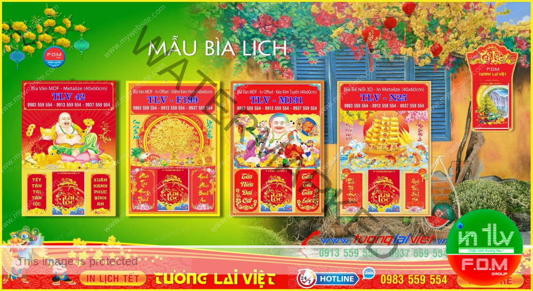 Mẫu Bìa Lịch Treo Tường