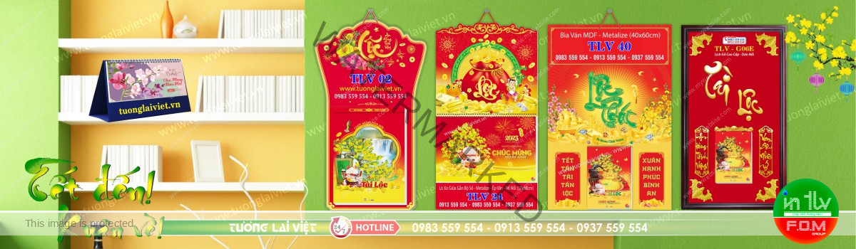 Mẫu Lịch Tết Canh Tý 2020