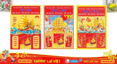 Mẫu Lịch Tết Thuận Buồm Xuôi Gió